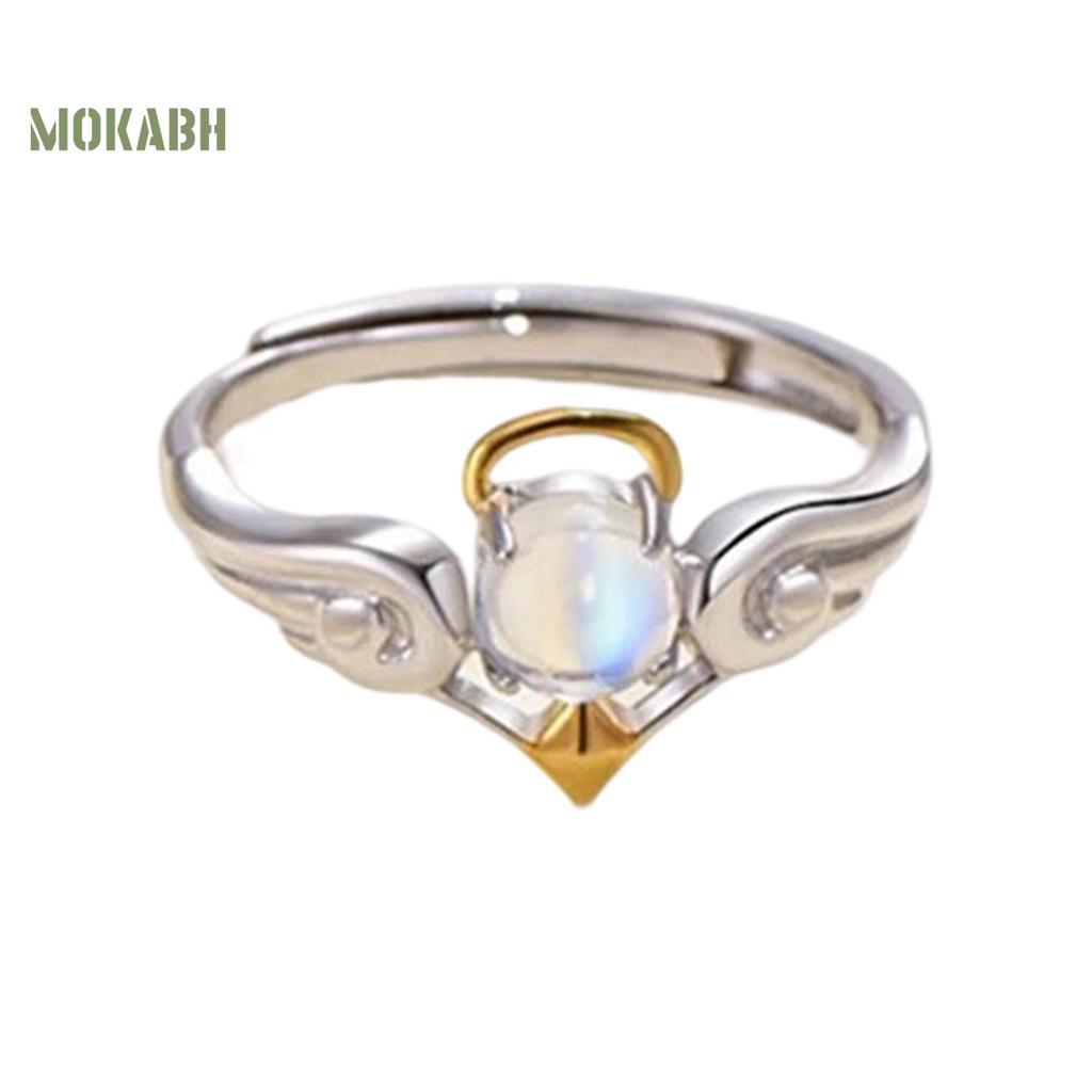 Vòng Đeo Tay Hình Mặt Trăng Có Thể Điều Chỉnh Góc Độ [Mới] [Mới] Nhẫn Cặp Đôi Màu Tương Phản