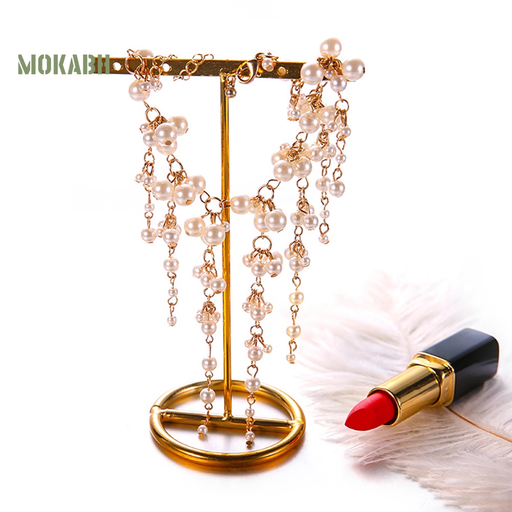 Vòng Tay Chuỗi Hạt Ngọc Trai Nhân Tạo Phối Tua Rua Thời Trang Cho Nữ