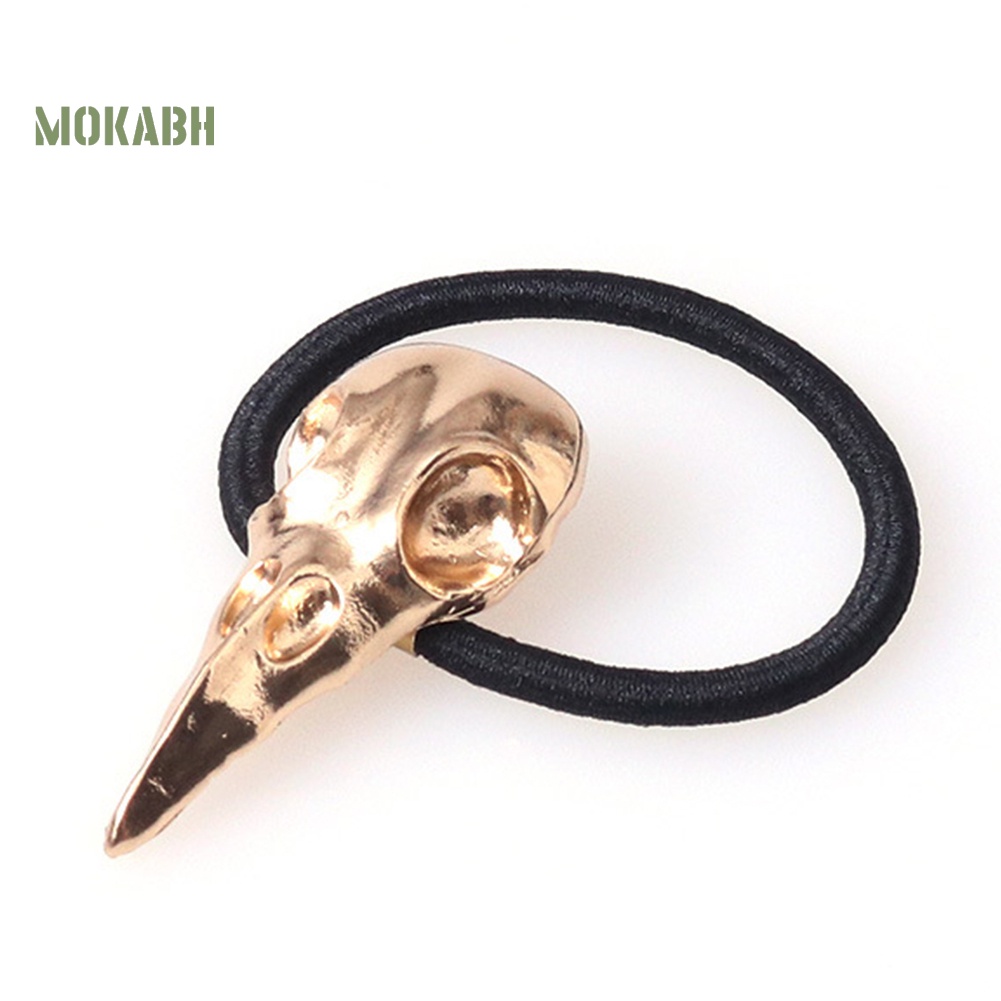 Dây Cột Tóc Đuôi Ngựa Co Giãn Hình Đầu Lâu Phong Cách Punk Halloween Cho Nữ