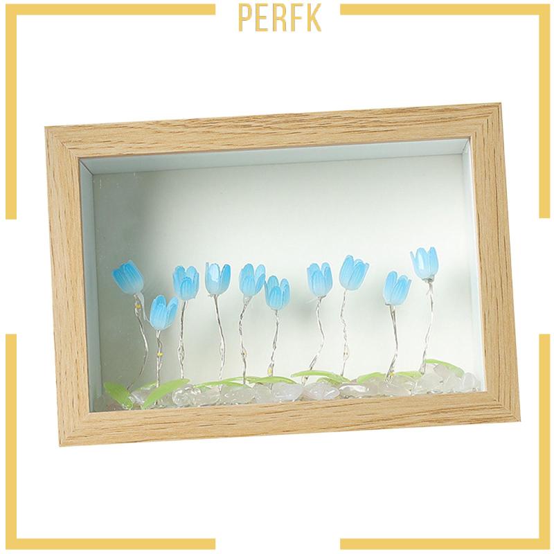 Khung Ảnh Bằng Gỗ 6inch Có Đèn Ngủ Tiện Dụng DIY