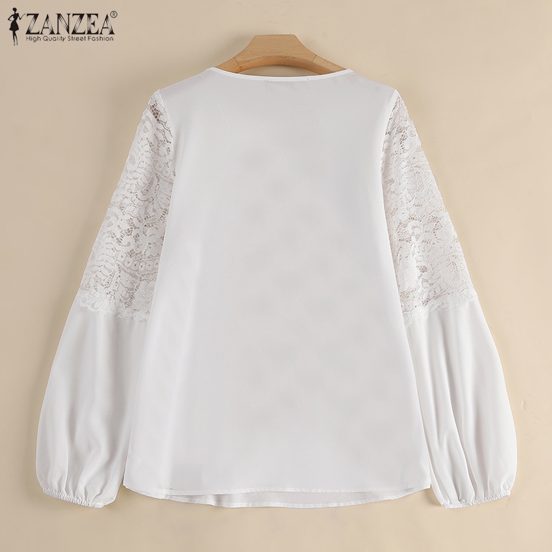Zanzea Áo Nữ Tay Dài Phối Ren Thời Trang Quyến Rũ
