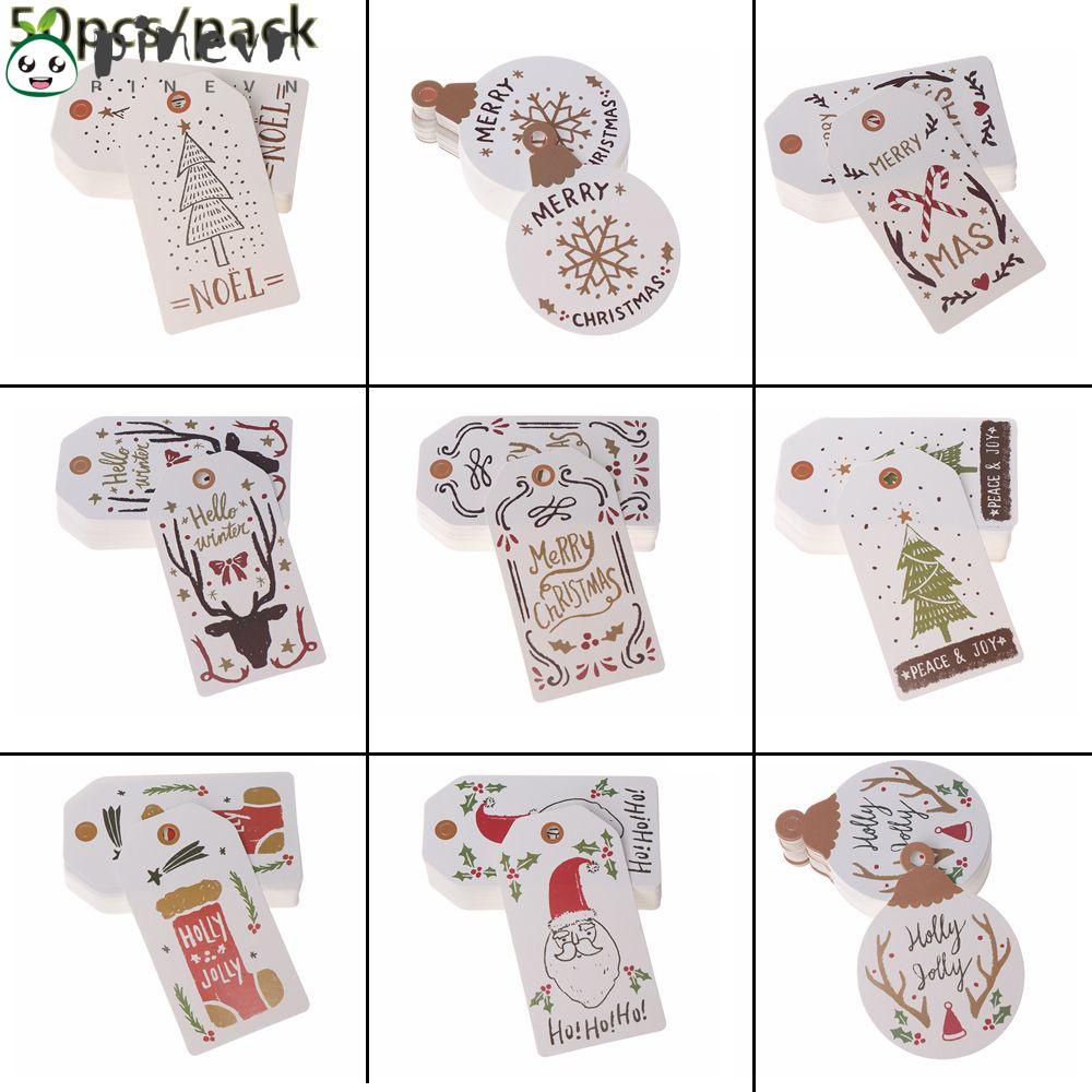 Set 50 Thẻ Giấy Treo Trang Trí Cây Thông Noel