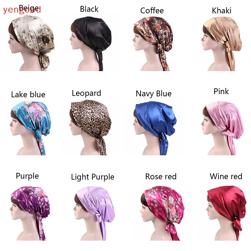 Mũ Trùm Đầu Bằng Lụa Chăm Sóc Tóc Khi Ngủ Tiện Dụng