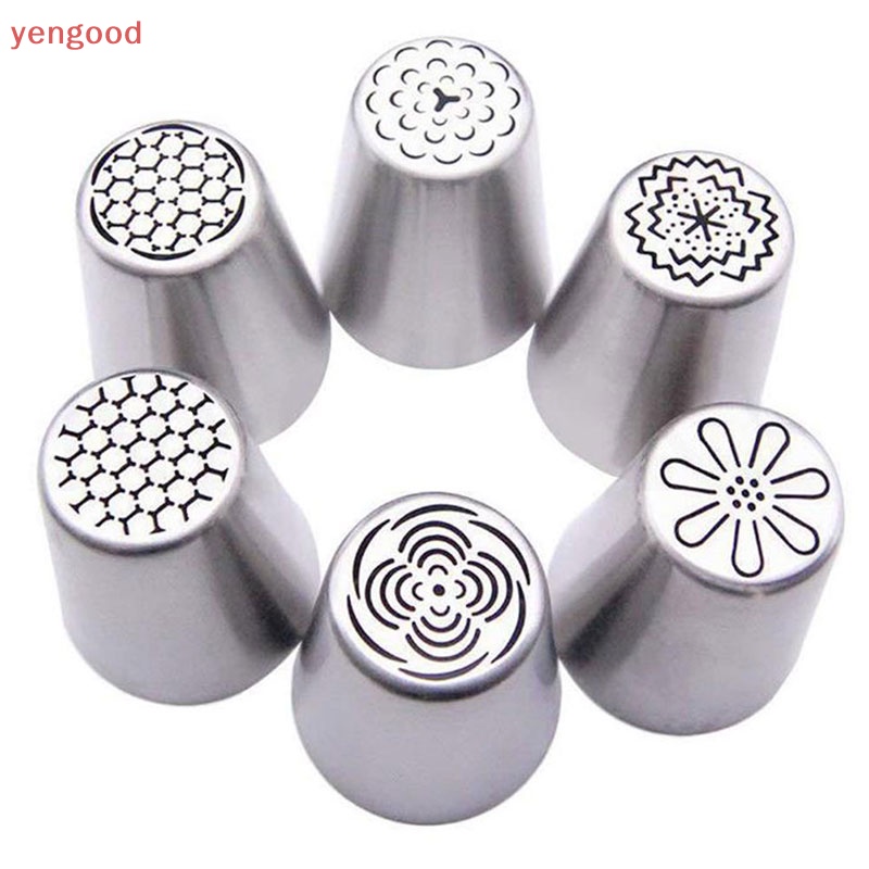 Bộ 6 Đuôi Bắt Bông Kem Bằng Thép Không Gỉ Chất Lượng Cao