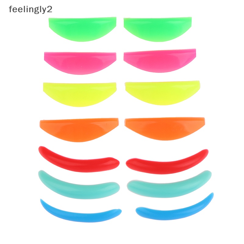 Bộ 7 Cặp Đệm Silicone Uốn Cong Lông Mi Có Thể Tái Sử Dụng