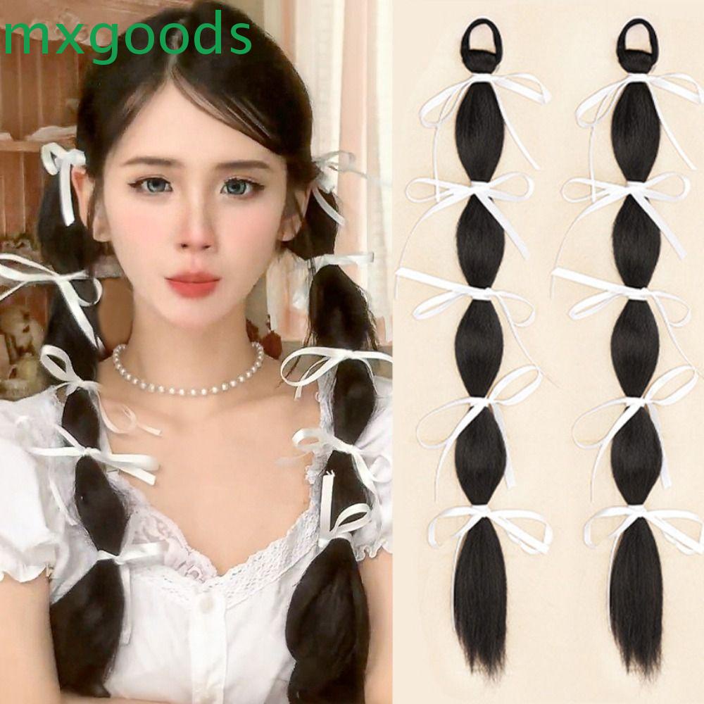 Tóc Giả Thắt Bím Bằng Sợi Tổng Hợp Màu Trắng Đen Hồng Dành Cho Nữ Tập Boxing