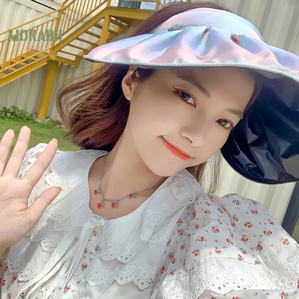 Mũ Chống Nắng Mùa Hè Thoáng Khí Chống Tia UV Hình Vỏ Sò Màu Gradient Cho Nữ
