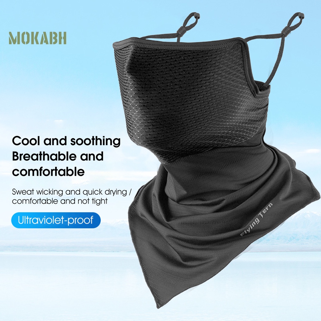 [Mok Abh] Khăn Choàng Cổ Co Giãn Nhanh Khô Thiết Kế Thời Trang Dùng Khi Chạy Xe Đạp Vào Mùa Hè
