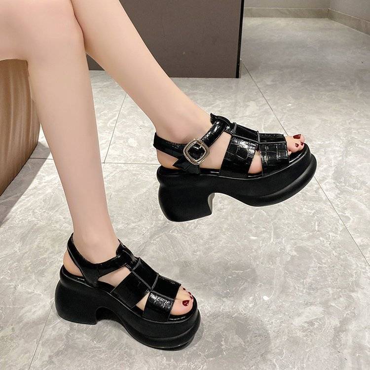 Sandal Đế Xuồng Dày 8cm Phong Cách Thời Trang Mùa Hè Mới 2023