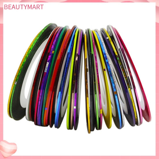 Bộ 30 Cuộn Băng Keo Dán Trang Trí Móng Tay Nhiều Màu Sắc DIY