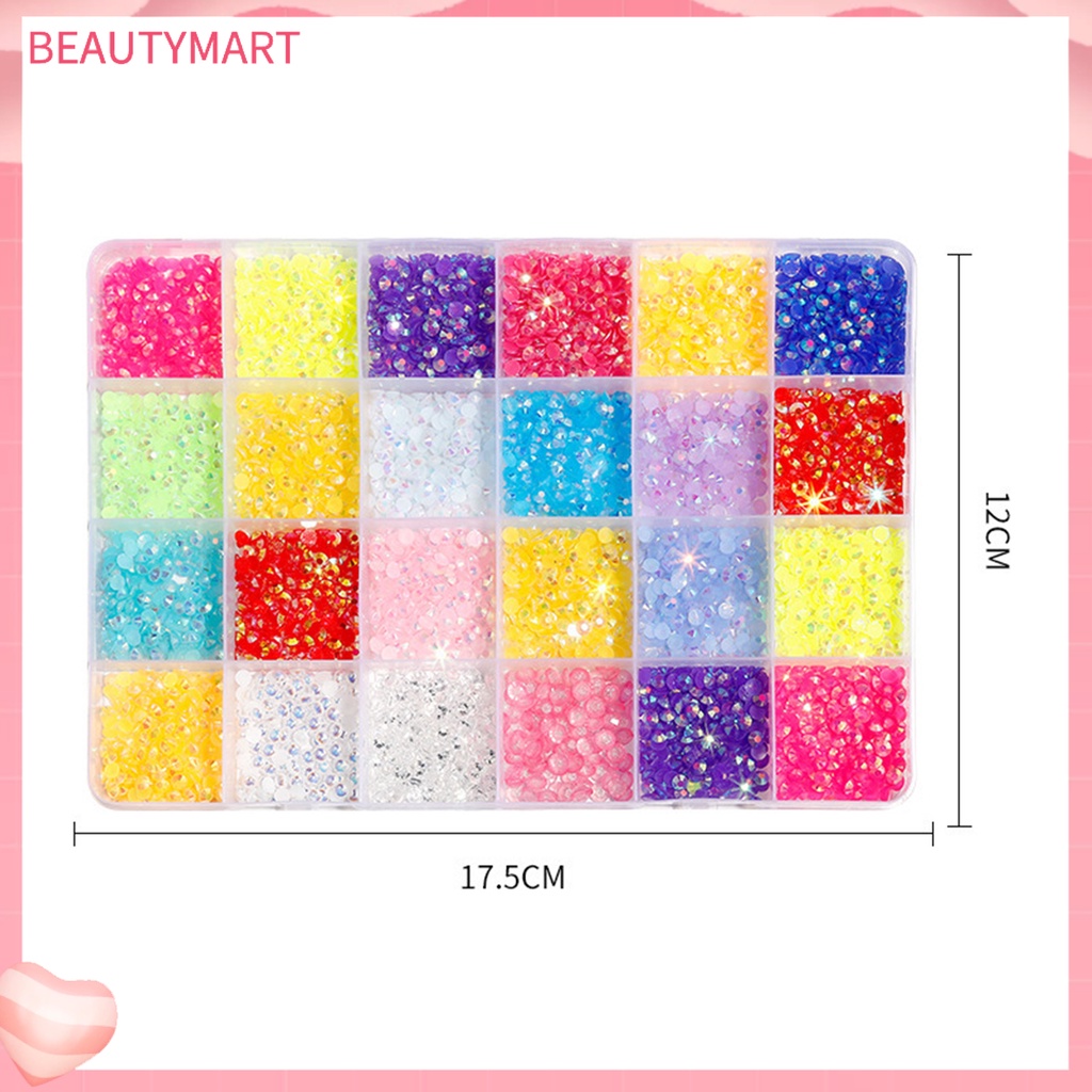 [beautymart] Phụ Kiện Trang Trí Móng Tay 3D Bằng Nhựa Dạ Quang Thân Thiện Với Môi Trường Màu Sắc Tươi Sáng