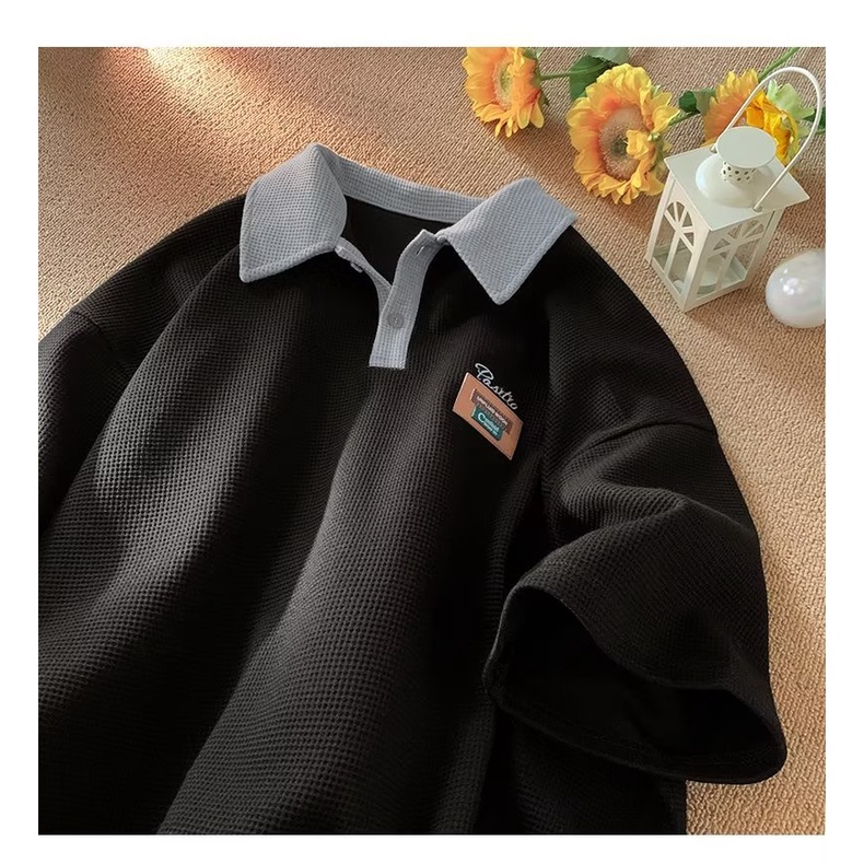 Áo Thun Cotton Ngắn Tay Phong Cách Retro Đường Phố Mỹ Thời Trang Mùa Hè Cho Nam