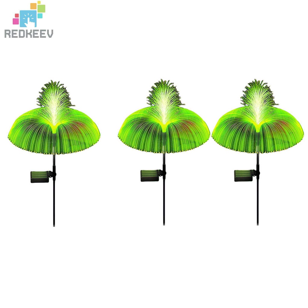 1 / 2 Đèn LED Sợi Quang Năng Lượng Mặt Trời 7 Màu Sắc Thay Đổi IP65 600mAh