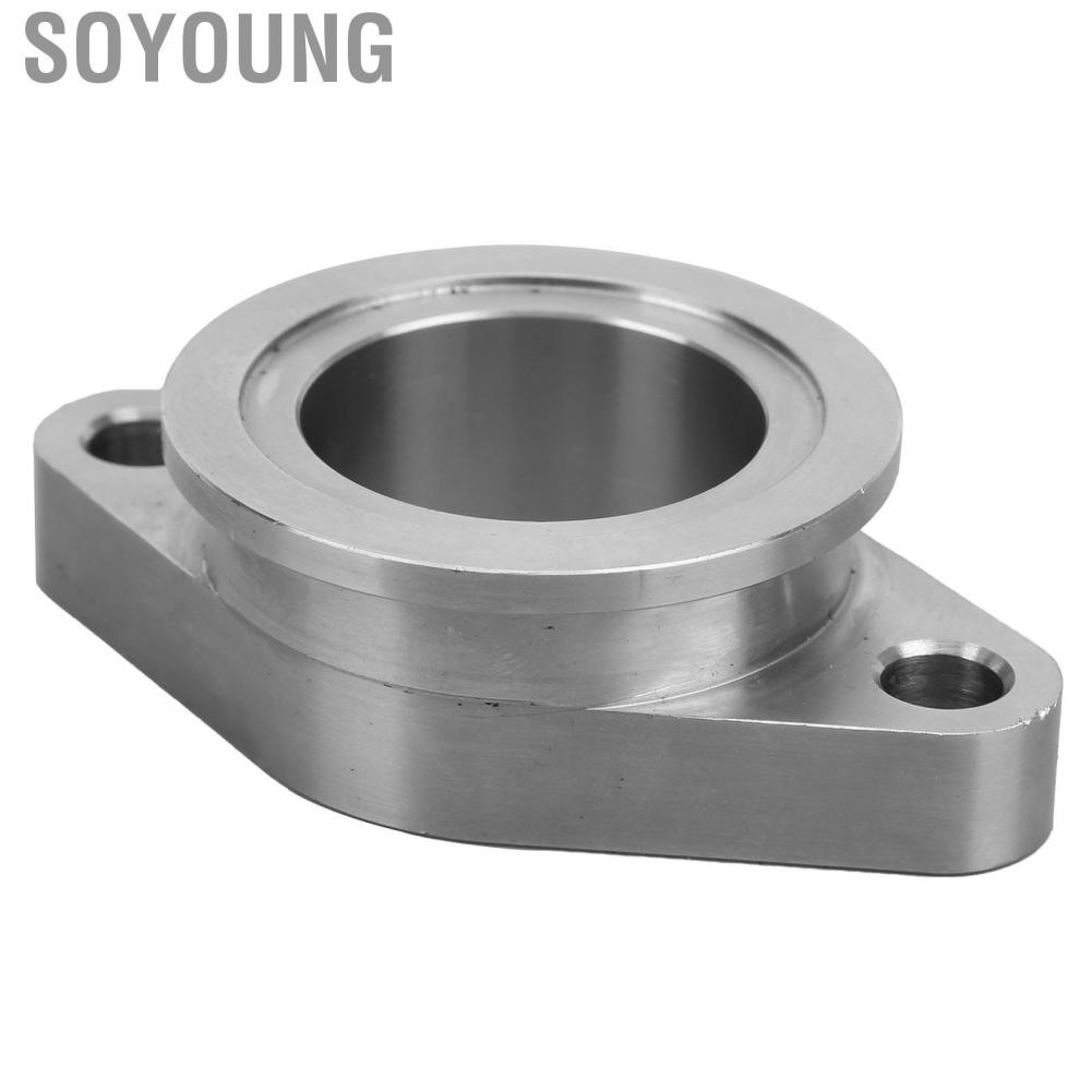 Soyoung Car V Band Flange  2 Bolts Turbo Adapter Stainless Steel Lightweight for Most 38mm Wastegate