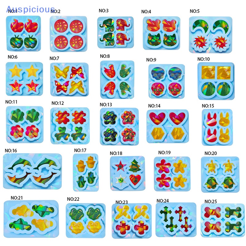 Khuôn Silicon Làm Mặt Trang Sức Hình Động Vật Dễ Thương