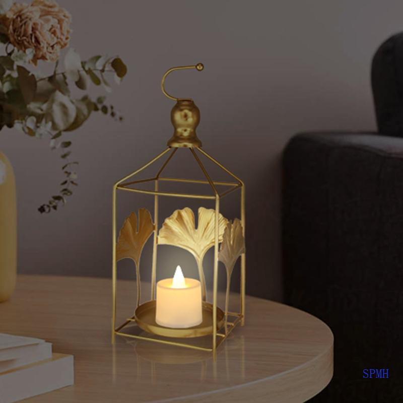 Giá Đỡ Nến Bằng Kim Loại Mạ Vàng Sang Trọng Phong Cách Bắc Âu