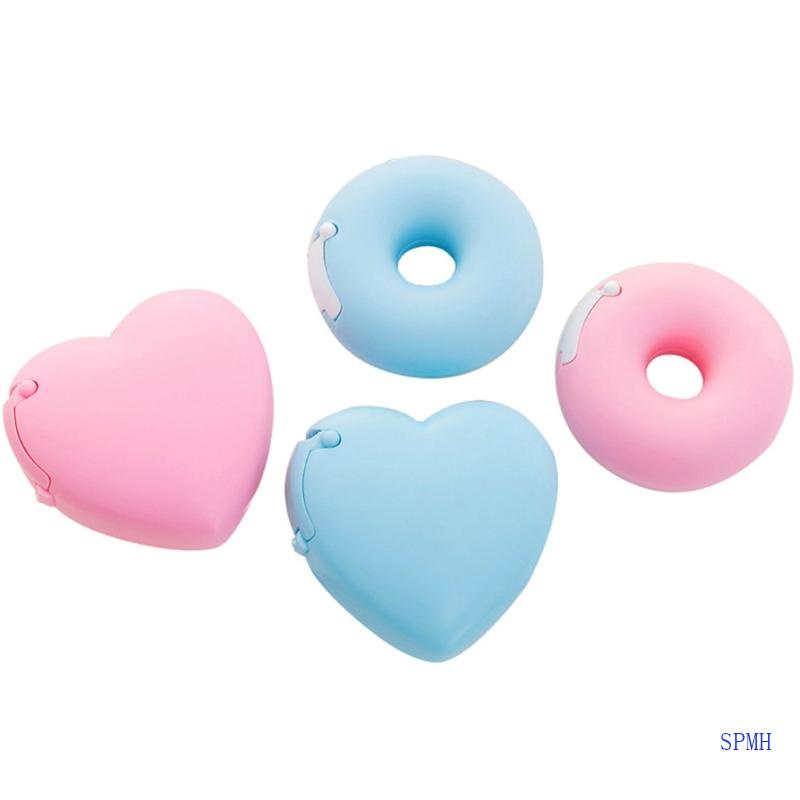 Giá Đỡ Cuộn Băng Keo Siêu Dính Hình Bánh Donut Và Trái Tim Vô Hình Cho Cửa Hàng