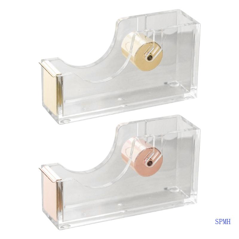 Hộp Đựng Băng Keo Siêu Dính Bằng Acrylic Tiện Dụng Cho Văn Phòng / Bàn Làm Việc Giá Đỡ