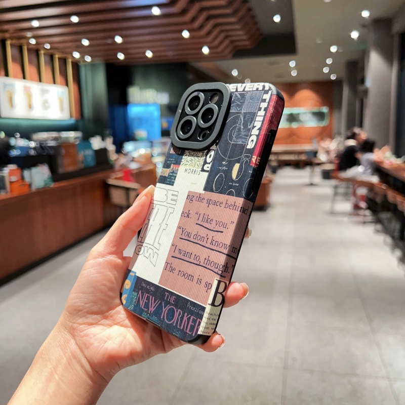 Ốp Điện Thoại TPU Mềm Kết Cấu Da Chống Trượt Chống Sốc Cho iPhone 14 Pro Max 13 12 11 Pro X XS XR 7 8 Plus SE Sự Bảo Vệ