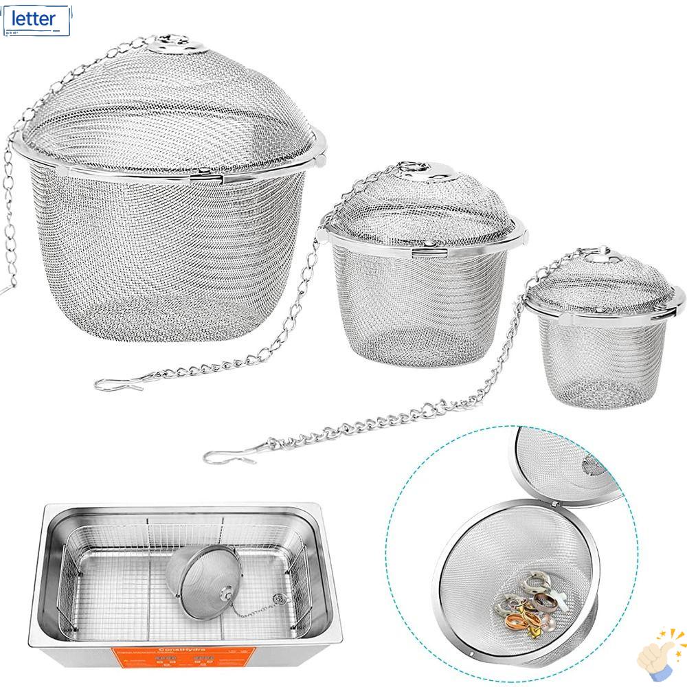 LET Bóng Lưới Giặt Đồ Trang Sức Bằng Sóng Siêu Âm Kèm Giá Đỡ Bằng Thép Không Gỉ Tiện Dụng