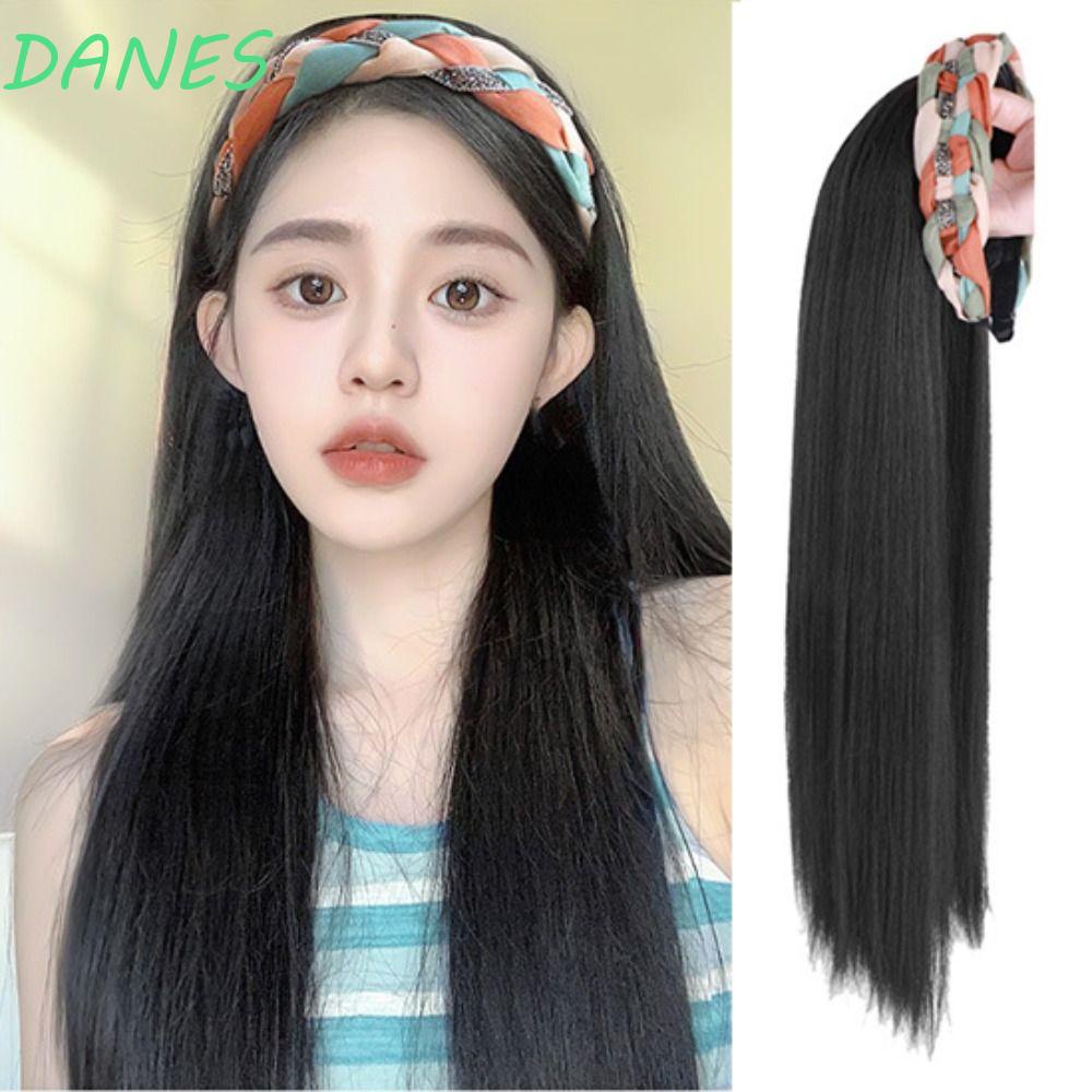 Tóc Giả Xoăn Thẳng Dài Màu Đen Ngọt Ngào Có Kẹp Dành Cho Nữ