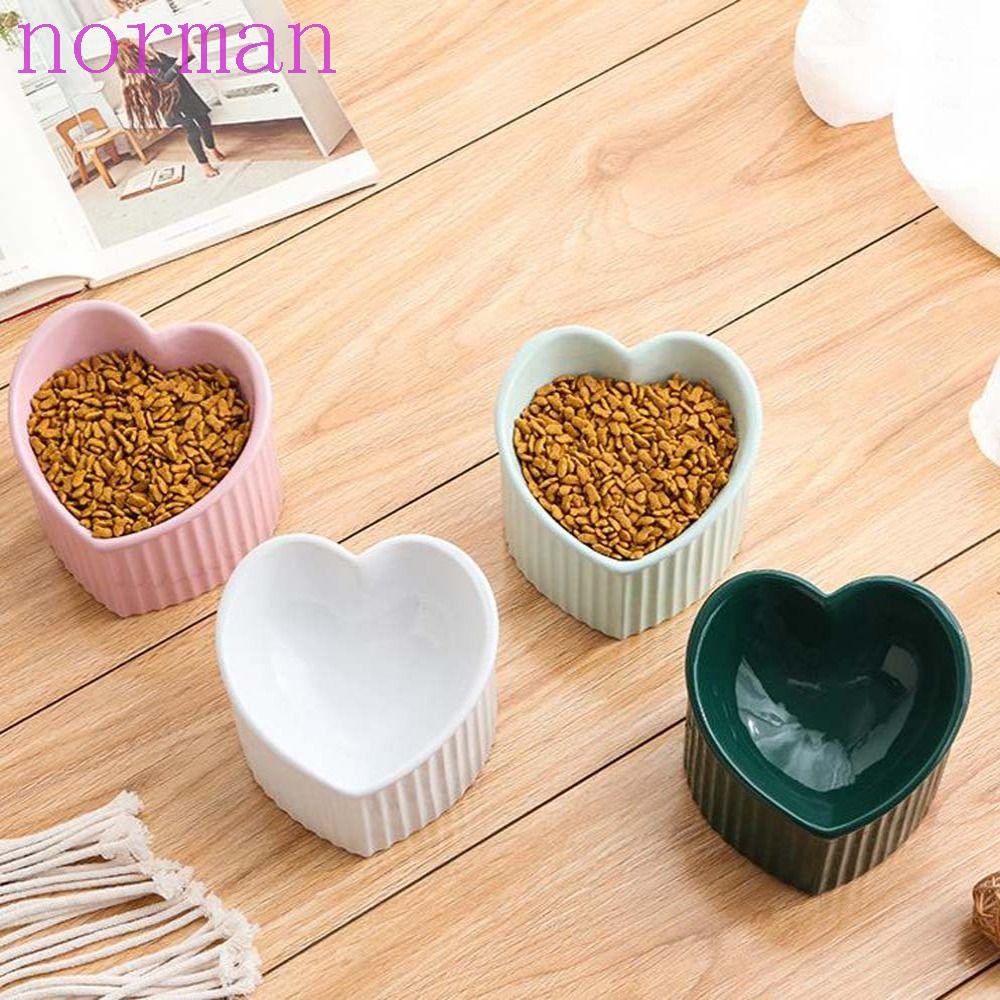 Tô Sứ Đựng Thức Ăn / Nước Uống Hình Trái Tim 3d Cho Thú Cưng