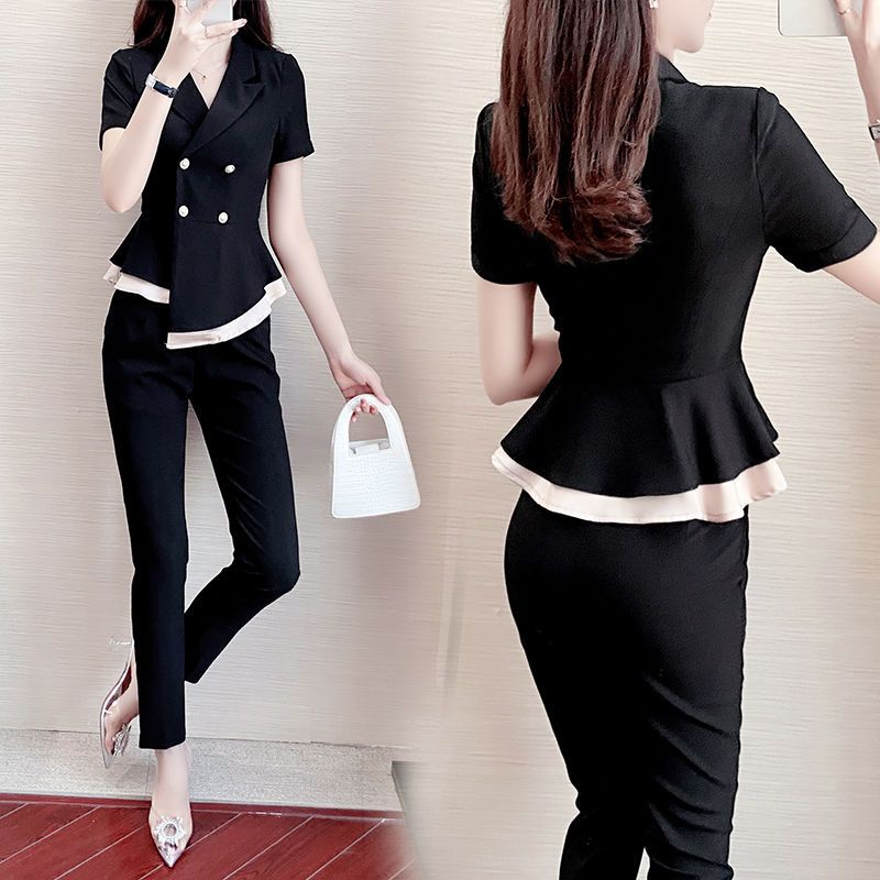 Bộ Đồ Vest Tay Ngắn Phong Cách Hàn Quốc Thời Trang Mùa Hè 2023 Mới