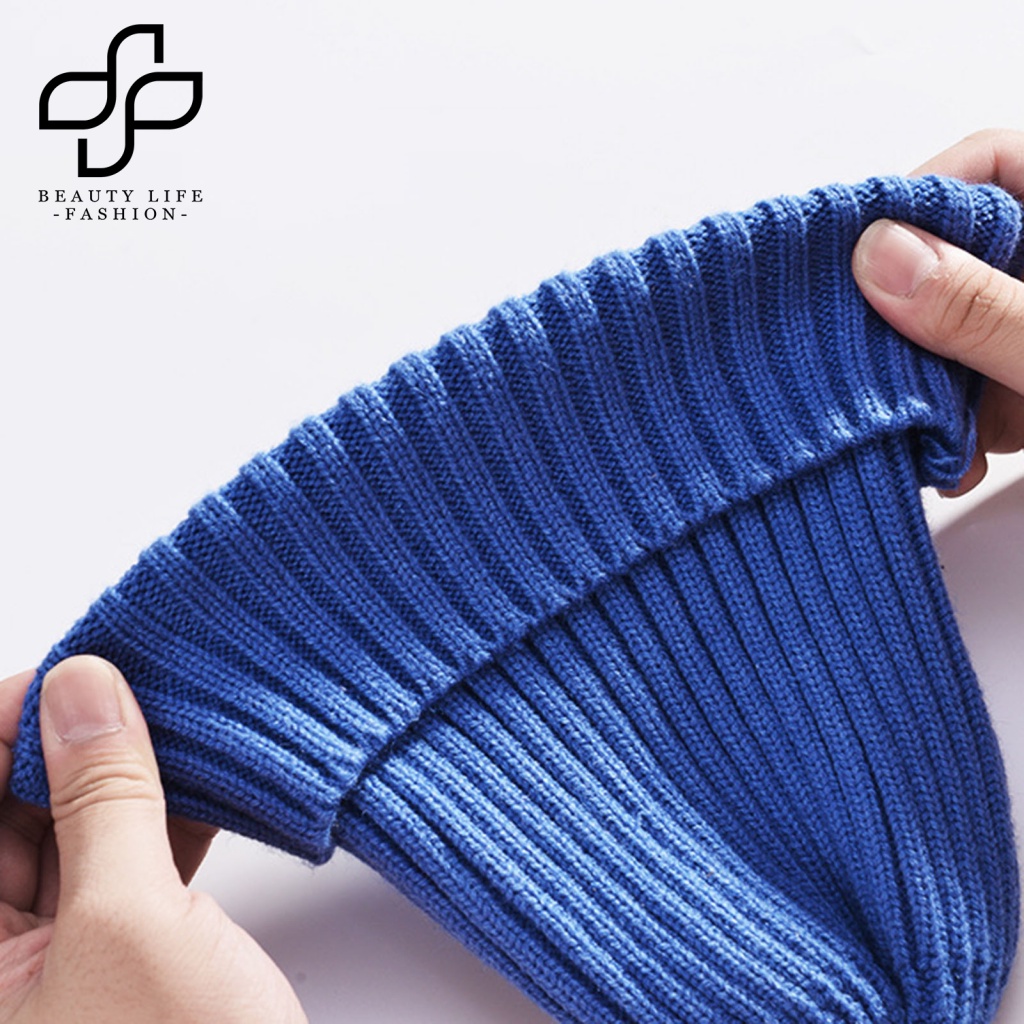 Mũ Beanie Dệt Kim Dày Dặn Màu Kẹo Giữ Ấm Tai Dùng Làm Đạo Cụ Chụp Ảnh Cho Bé