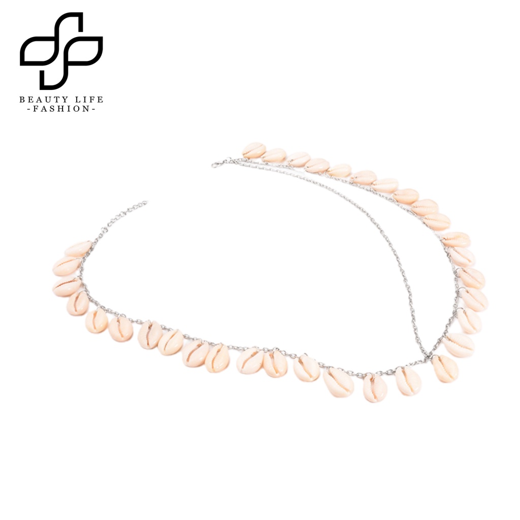 Chuỗi Dây Tua Rua Vỏ Sò Kim Loại Tự Nhiên Trang Trí Tóc Cho Đám Cưới