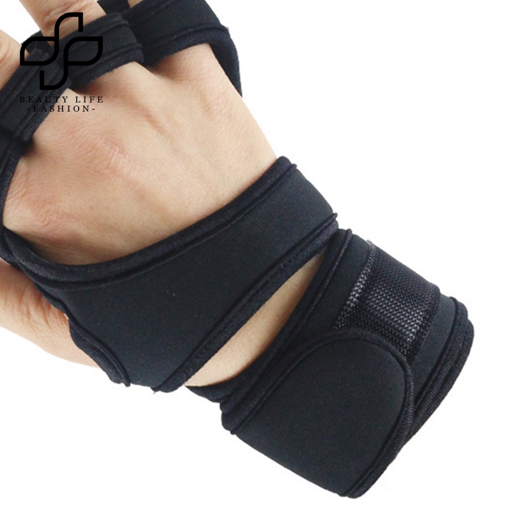 1 Đôi Găng Tay Hở Ngón Thể Thao Bằng Polyester Dễ Mang Theo