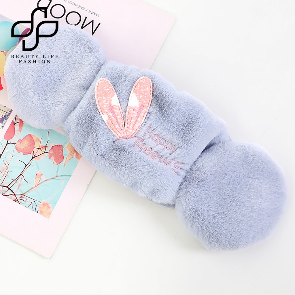 Chụp Tai Giữ Ấm Che Nửa Mặt Họa Tiết Hoạt Hình Thời Trang Mùa Đông Cho Nữ