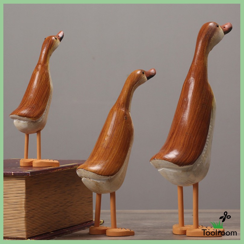 Set 3 Bức Tượng Vịt Sơn Thủ Công Trang Trí Sân Vườn