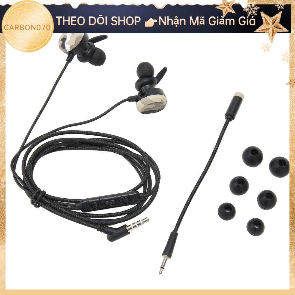 Carbon070 Tai nghe chơi game 3 5mm Giảm tiếng ồn có dây âm thanh nổi Mic thể tháo rời cho PS4 Xbox One PC
