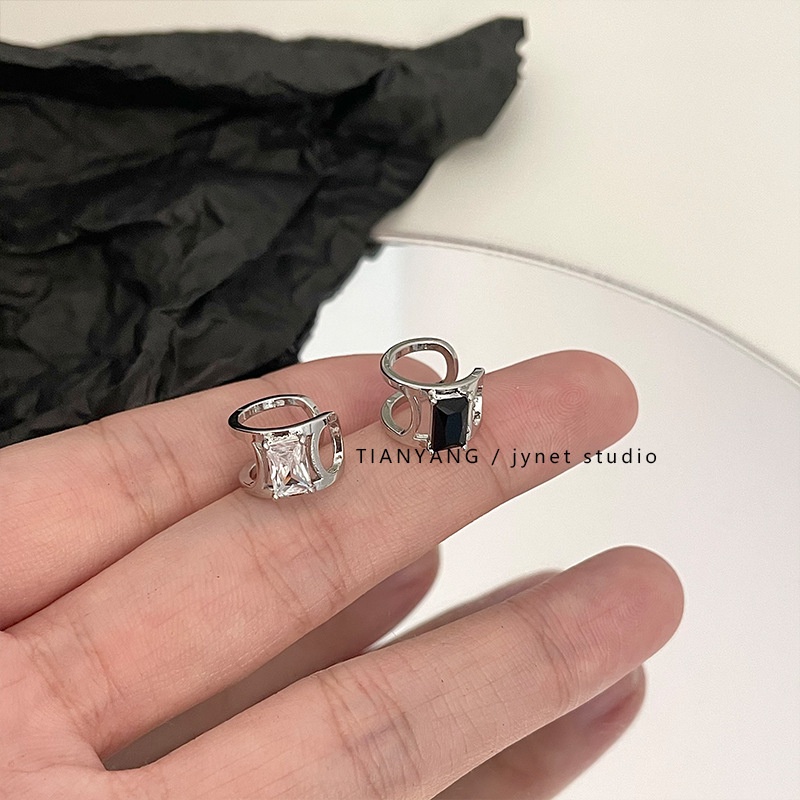 Khuyên Kẹp Vành Tai Đính Đá Sang Trọng Phong Cách Hàn Quốc Cho Cặp Đôi