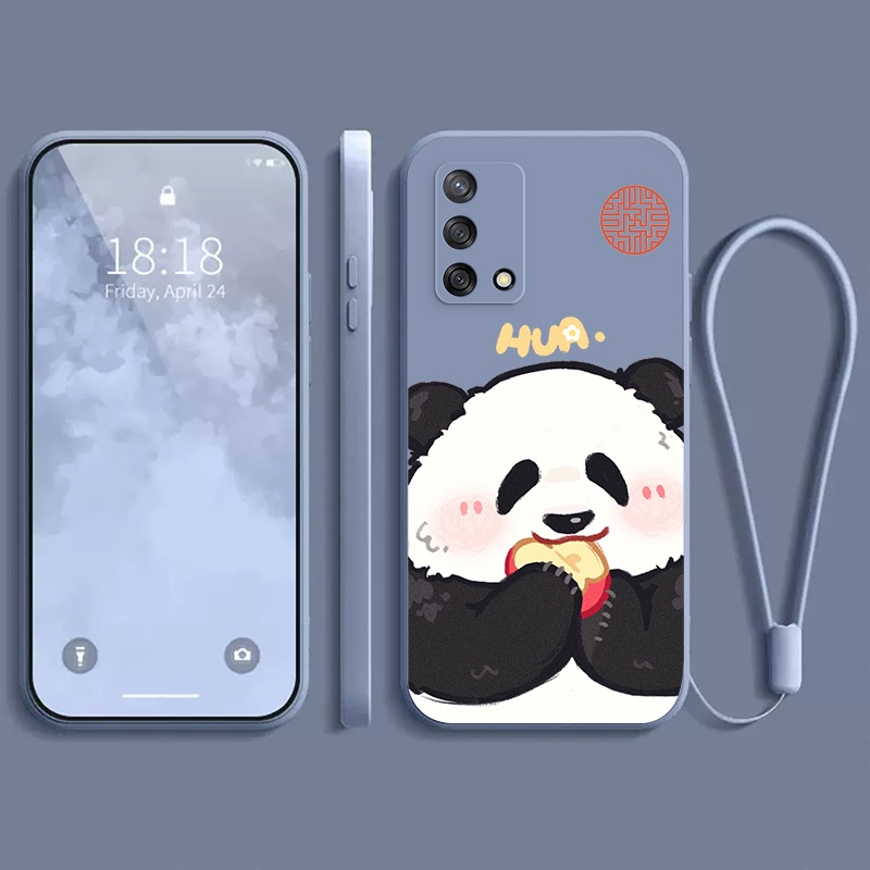 Ốp lưng  OPPO A95 A74 4G Ốp điện thoại dẻo Gấu trúc mắn