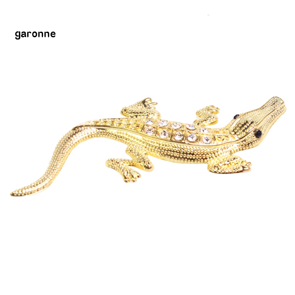 Đề Can Dán Trang Trí Xe Hơi Hình Cá Sấu 3D Bằng Kim Loại Đính Đá