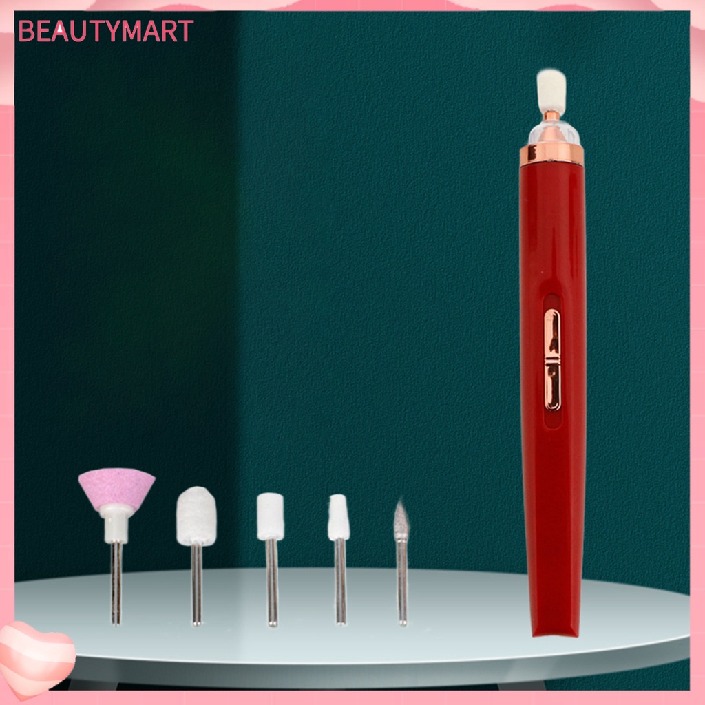 1 Bộ Máy Mài Móng Tay Loại Bỏ Da Chết Tiếng Ồn Thấp Tốc Độ Cao Kèm Mũi Khoan Chuyên Dụng Cho Salon Làm Móng