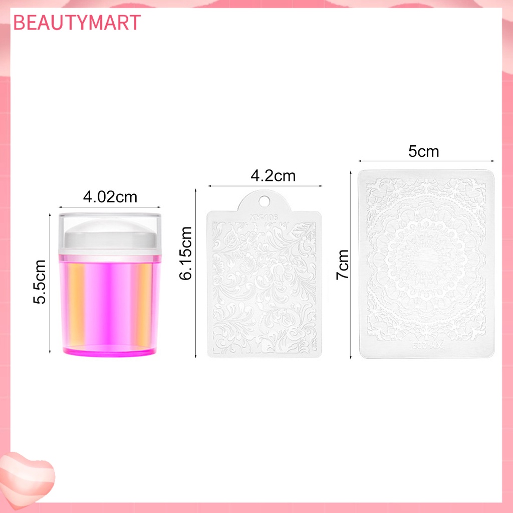 1 Bộ Dụng Cụ Đóng Dấu In Hình Móng Tay Mềm Mại Co Giãn Tốt Dành Cho Bạn Nữ