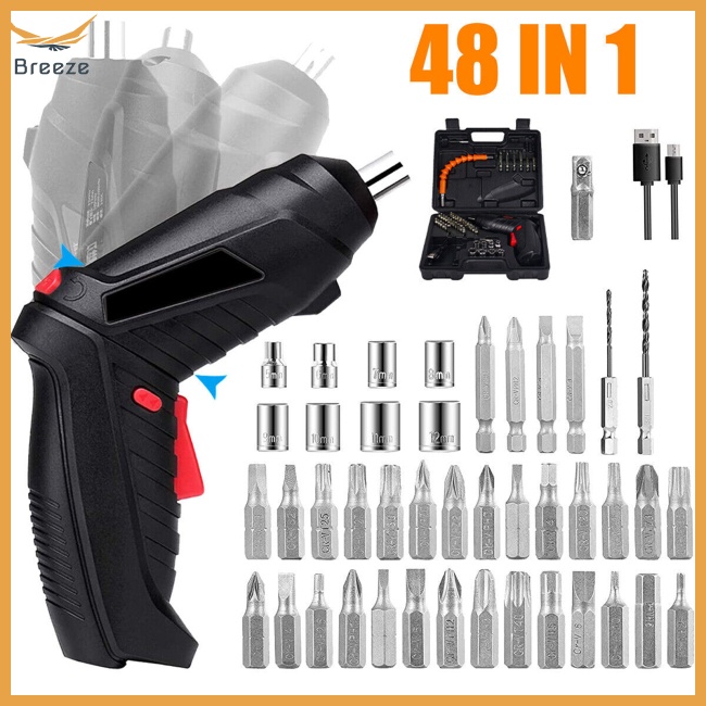 Tua Vít Điện Cầm Tay Không Dây 48 Trong 1 Có Thể Sạc Lại Tiện Dụng