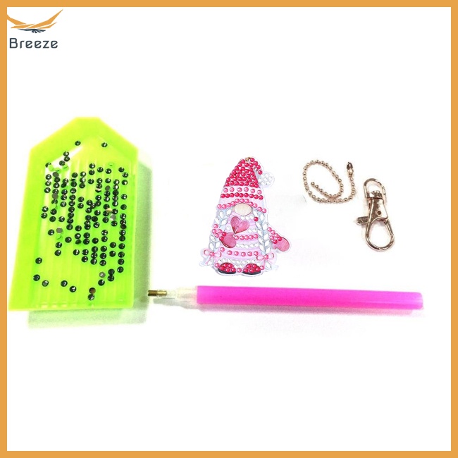 Set 5 Móc Khóa Đính Đá Resin 5d Tự Làm Dành Cho Người Mới Bắt Đầu