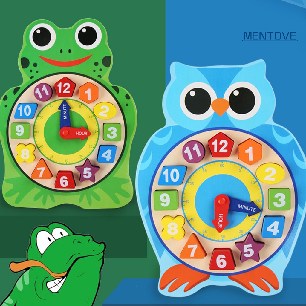 Đồng Hồ Đồ Chơi Bằng Gỗ Hình Động Vật Hoạt Hình Cho Trẻ Em