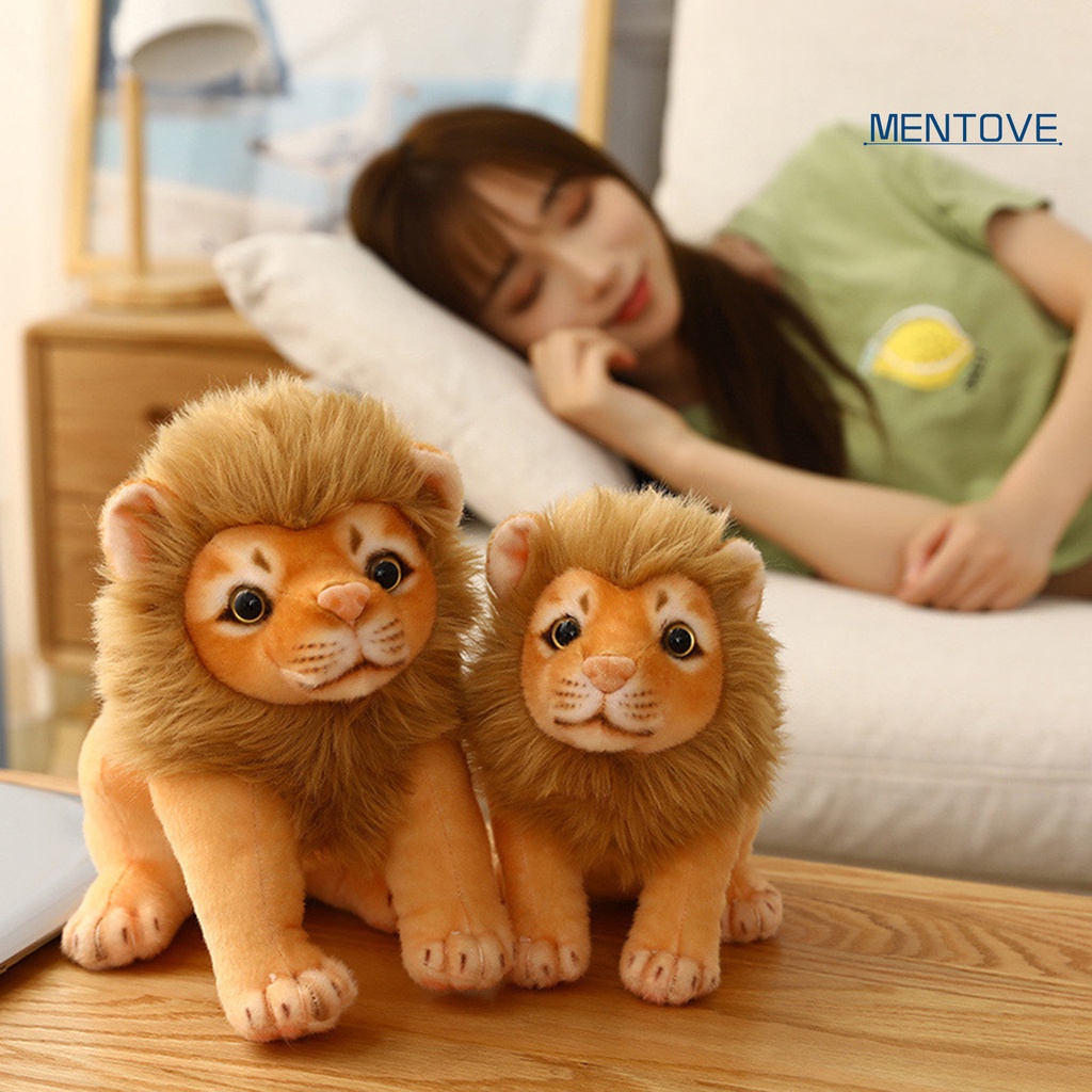 Đồ chơi nhồi bông Hình Sư Tử Mềm Mại Kích Thước 23 / 28cm Trang Trí Ghế Sofa