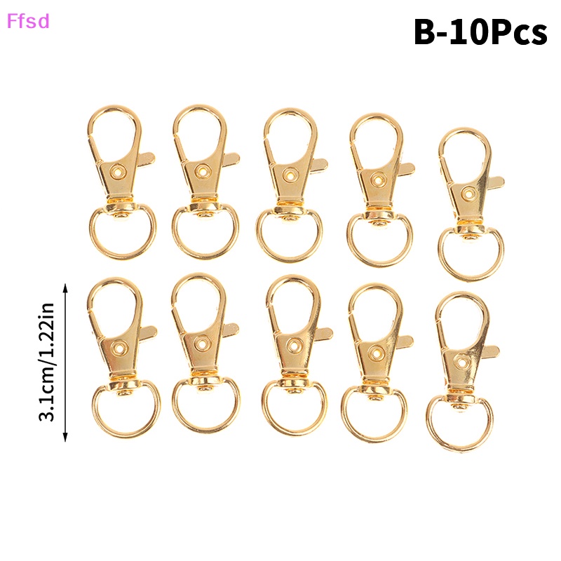 Bộ 10 Móc Khóa Tôm Hùm Bằng Kim Loại Dùng Làm Túi Xách DIY