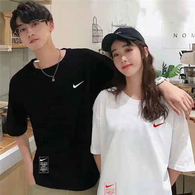 Áo Thun Thể Thao Nike 100% Thêu Họa Tiết Đơn Giản Thời Trang Cho Nam Nữ