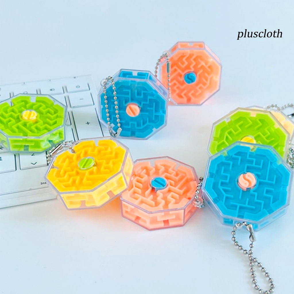 Bộ 3 Mặt Dây Chuyền Hình Mê Cung 3D Nhiều Màu Sắc Sống Động Kèm Móc Khóa Dành Cho Trẻ Em