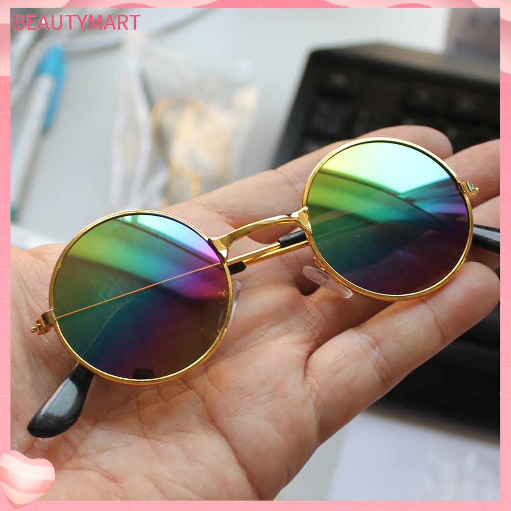 Kính Mát Tròn Gọng Kim Loại Chống Tia UV400 Dùng Làm Đạo Cụ Chụp Ảnh Cho Bé Sơ Sinh