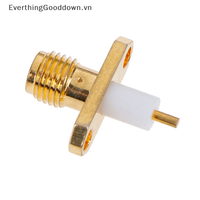 Everthinggooddown SMA Ổ Cắm Cái PTFE w / 2 Lỗ Kết Nối RF