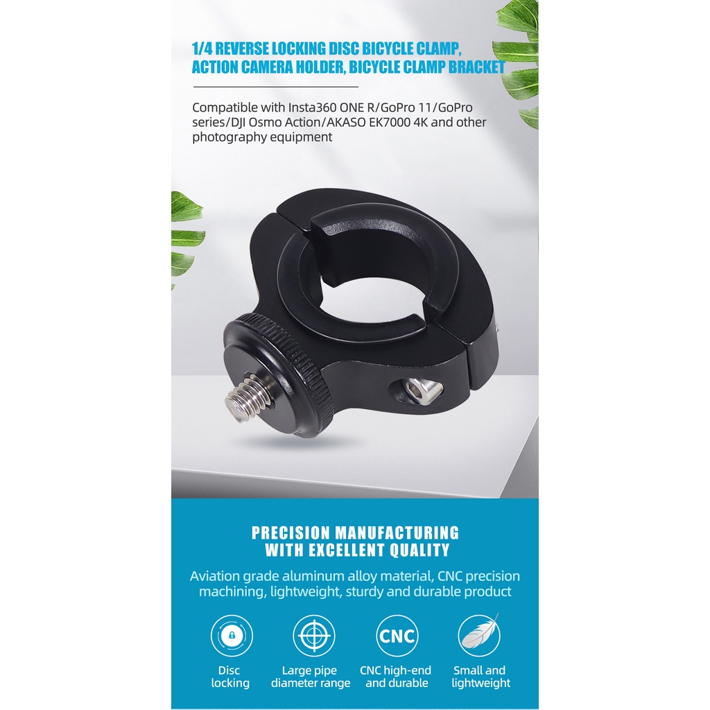 Giá Đỡ Máy Quay Hành Trình Go 11 10 Bằng Hợp Kim Nhôm XT-XINTE 1 / 4 Gắn Tay Lái Xe Đạp