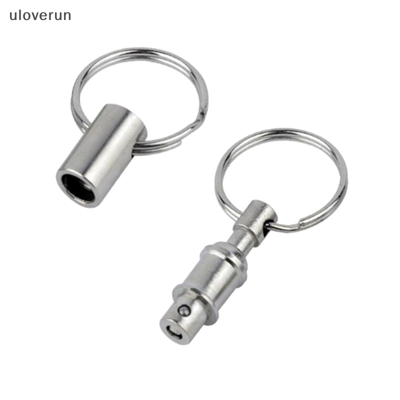 Uloverun Móc Chìa Khóa Màu Bạc Tháo Rời Được