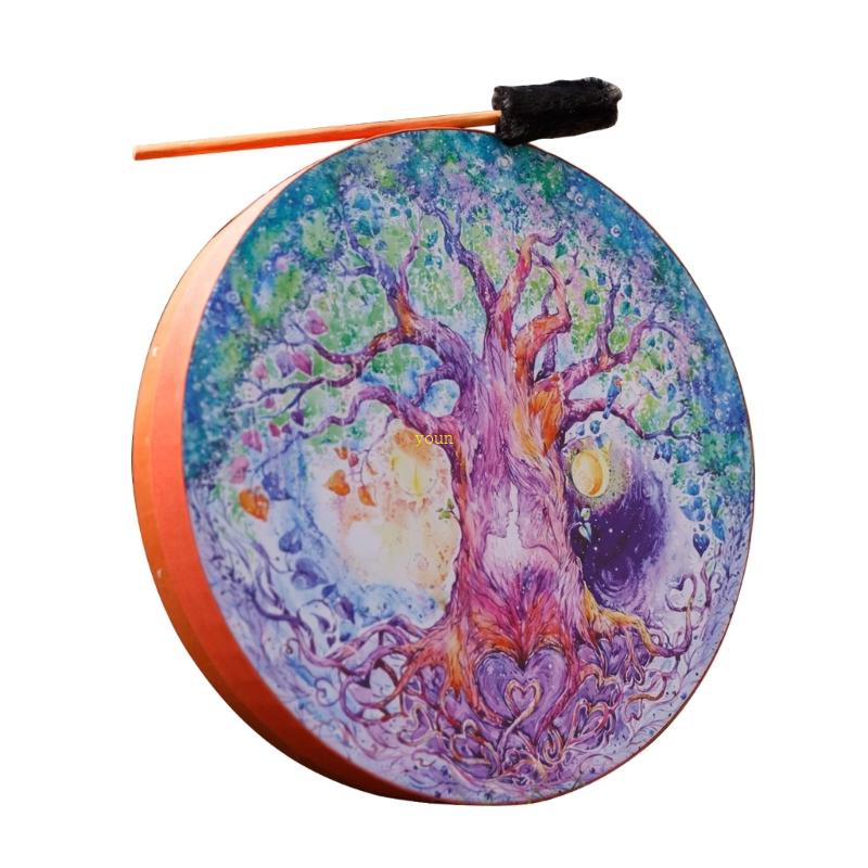 Youngn Búa Gõ Trống Âm Nhạc Bằng Gỗ Tình Yêu Vegan Shaman Siberian Cổ Điển Trang Trí Nhà Cửa Tiệc Tùng